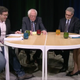 Princeton Professor Keeanga-Yamahtta Taylor, Daniel Denvir, Sen. Bernie Sanders, Philadelphia District Attorney Larry Krasner and Premal Dharia at a roundtable on criminal-justice reform at Philadelphia Community Access Media on May 4, 2018